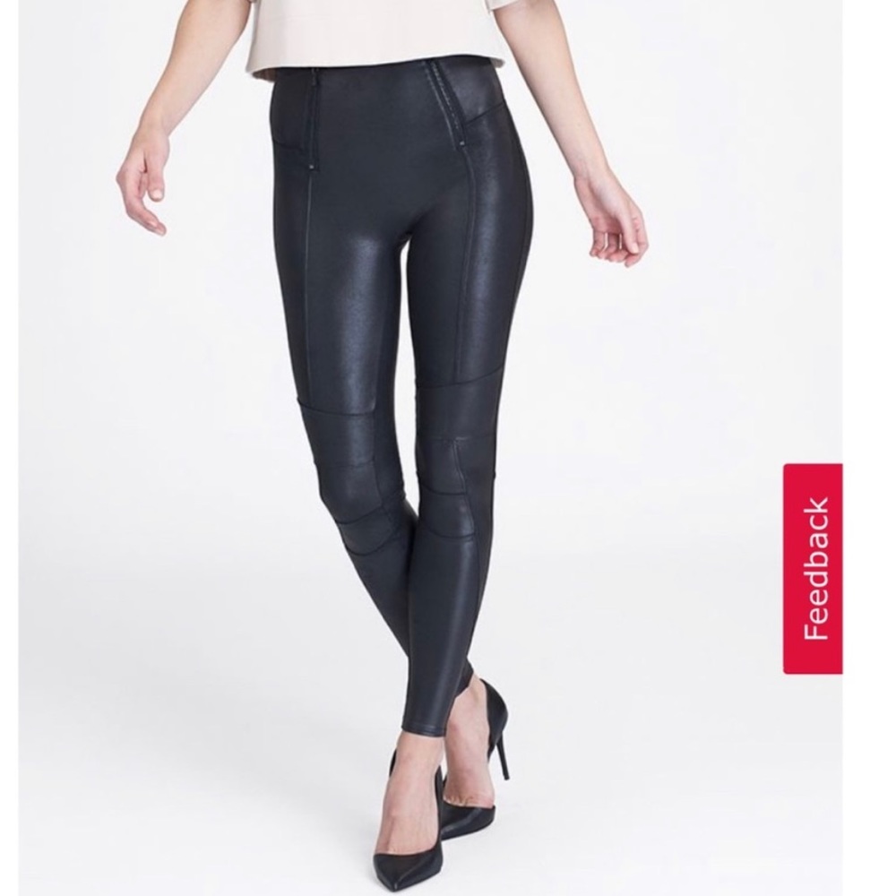 SPANX Faux Leather Hip-Zip Legging